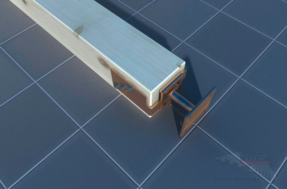 Zusatzpfosten-Set: Terrassendach statisch ergänzen mit einem zusätzlichen Pfosten.