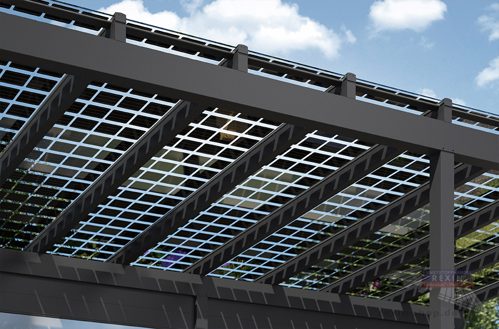 Erzeugt Strom und sorgt für angenehmen Schatten: eine Solar-Terrassenüberdachung.
