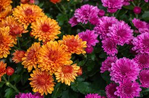 Chrysanthemen, auch bekannt als "Muttertagsblumen".