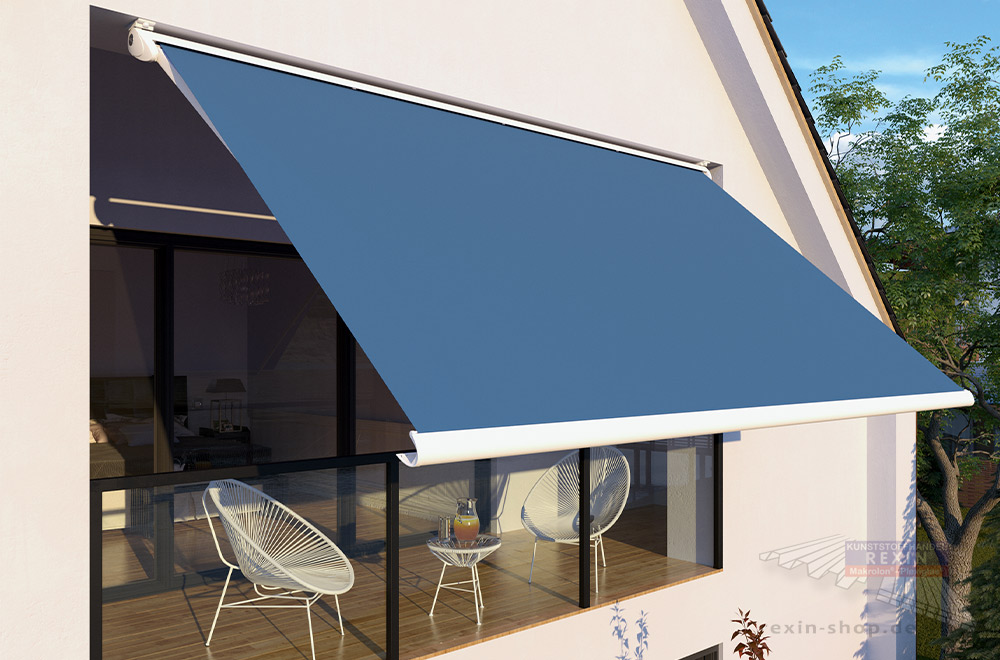 Gelenkarmmarkise REXOmar® Toskana: Unterbaumarkise für den Balkon.