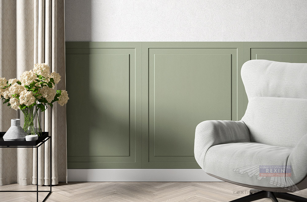 Wandvertäfelungen 'Kassette': klare Strukturen für ein gemütliches Zuhause.