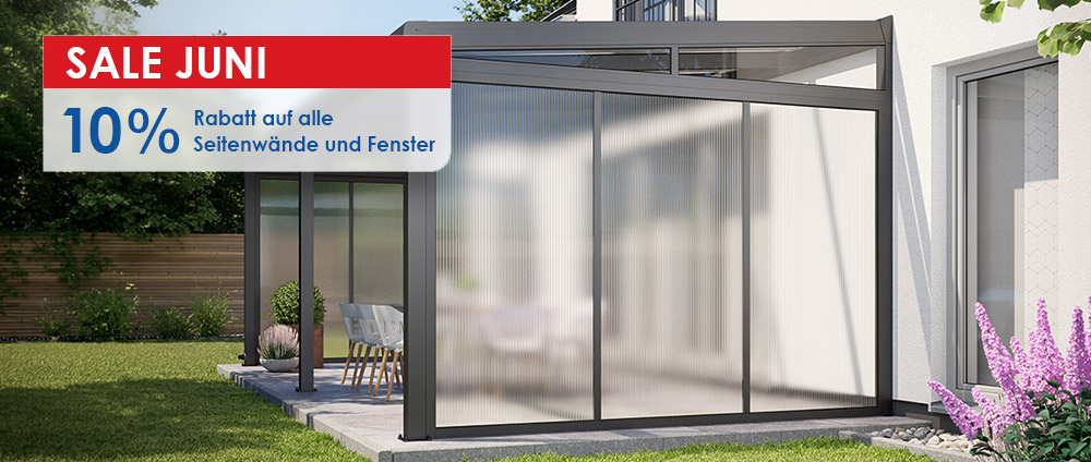10% Rabatt auf Seitenwände und Sichtschutz [Angebot des Monats]