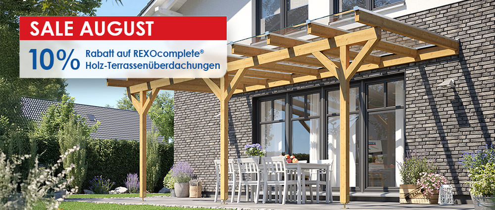 Holzterrassendach mit Rabatt kaufen